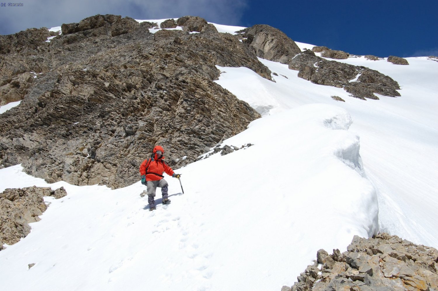 Saliendo de la zona de roca.