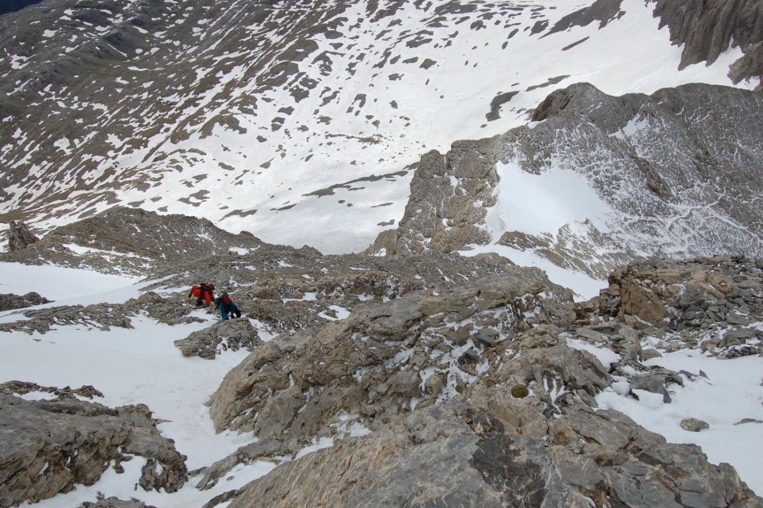 La parte superior de la grimpada, fotografiada desde la plataforma cimera.