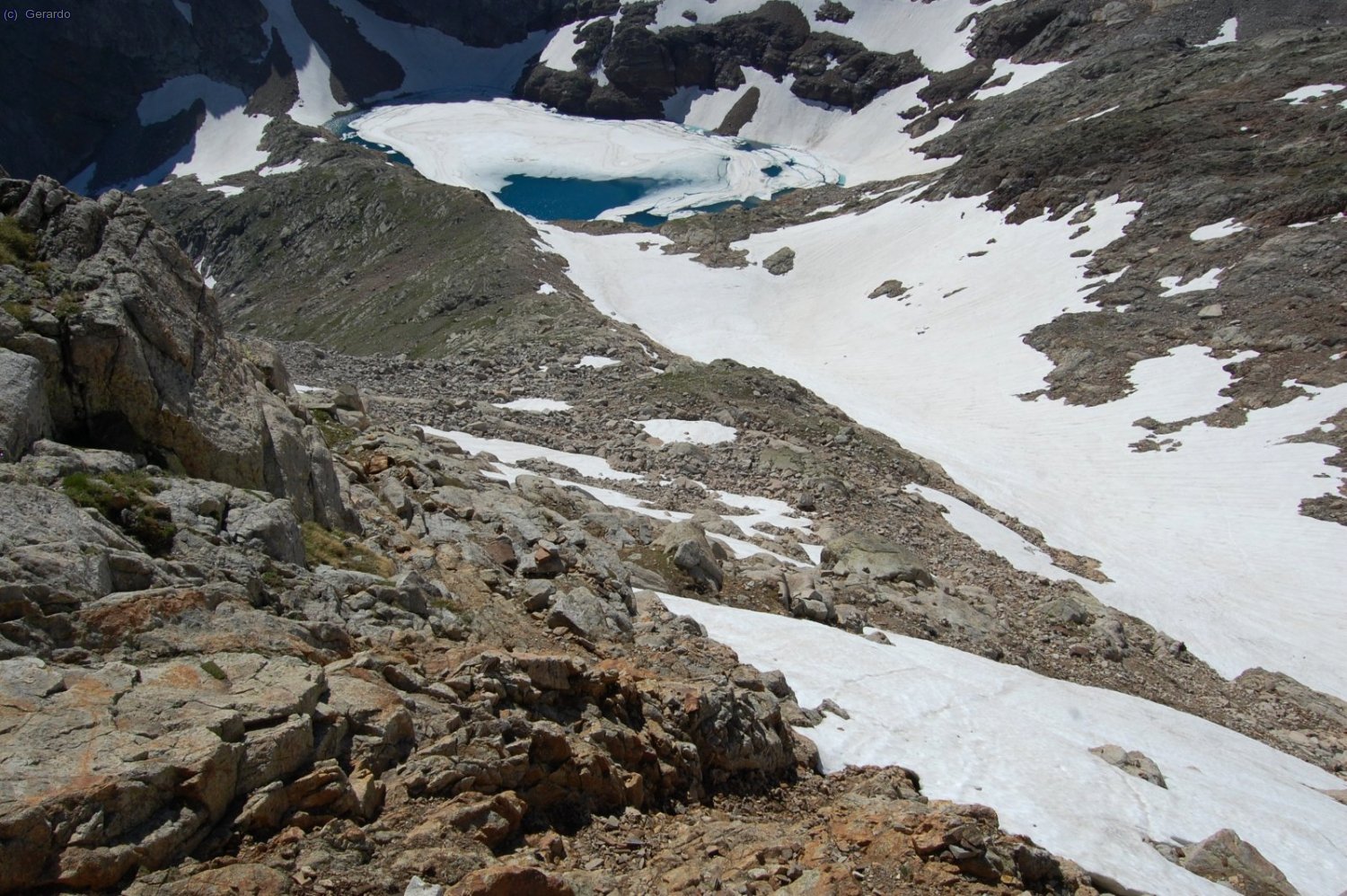 La vertiente sur del pico, por la que vamos ascendiendo.