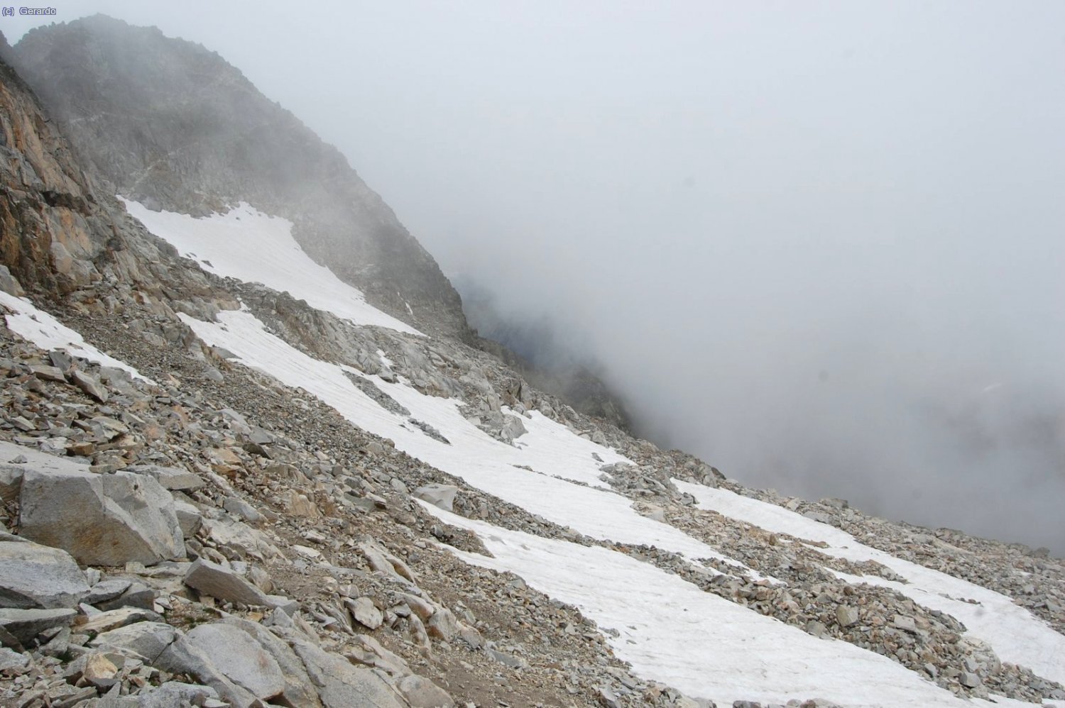 La parte alta del flanco de Arriel.