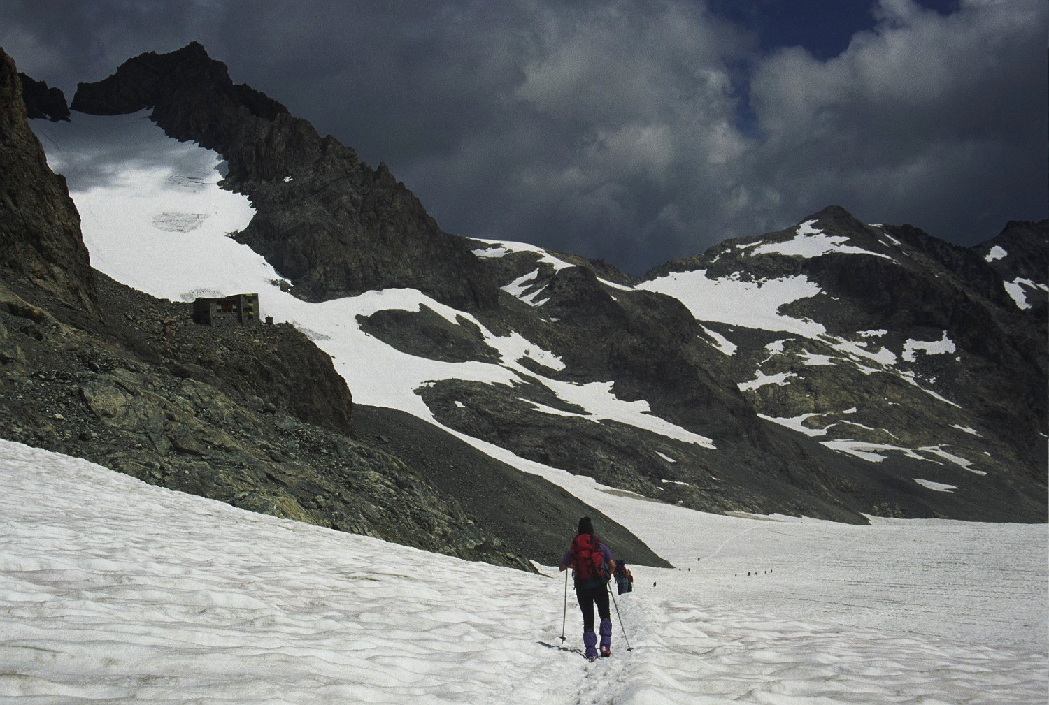 Y volviendo por el glaciar.