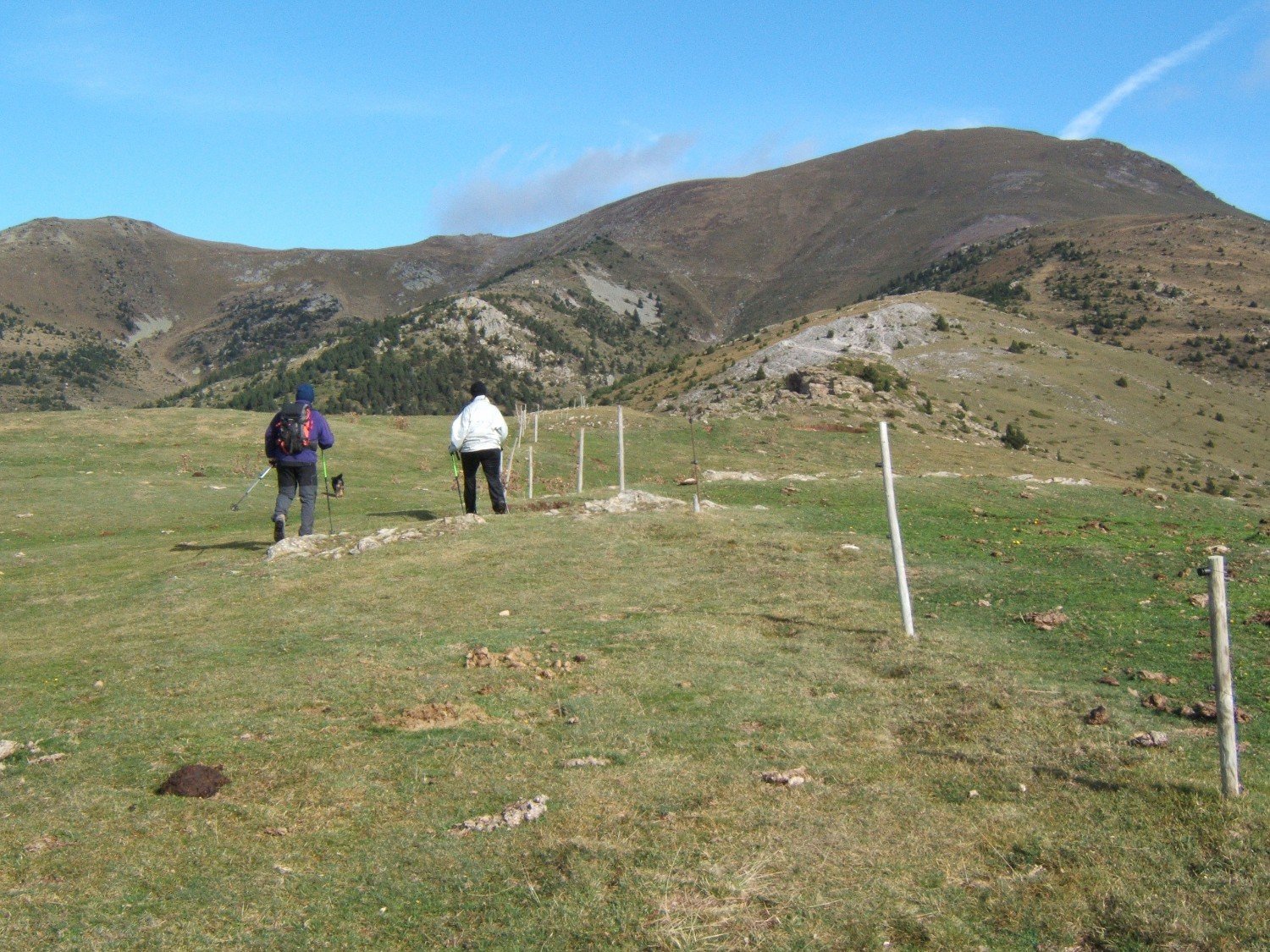 I cap al nord, el llom pel que anirem pujant fins al Costabona, al fons a la dreta.