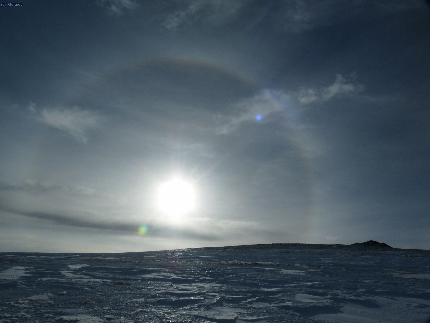 Un precioso halo solar fotografiado por Jorge.