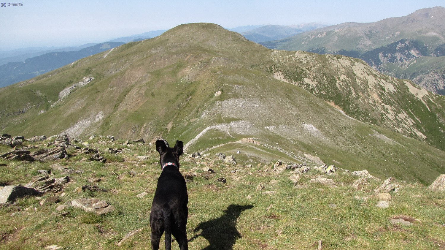 Y desde la cima del Fontlletera, Otto mirando hcia el Balandrau, al sudoeste.