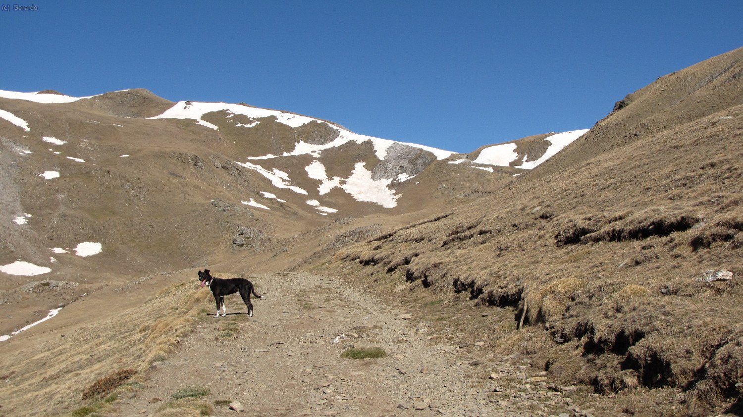 Acercándonos al Coll dels Tres Pics.