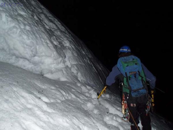 Pasando la rimaya donde se inicia el corredor