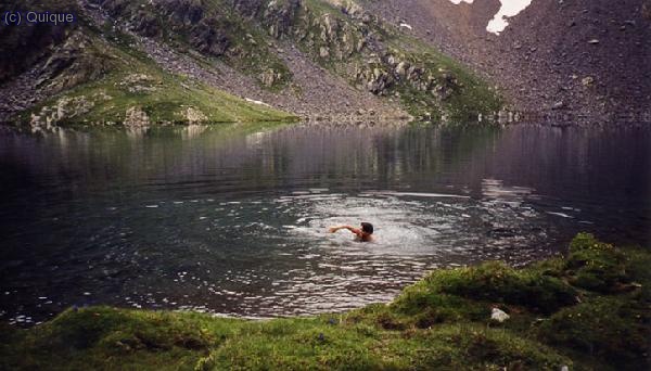 Quique gelat al llac de Baiau