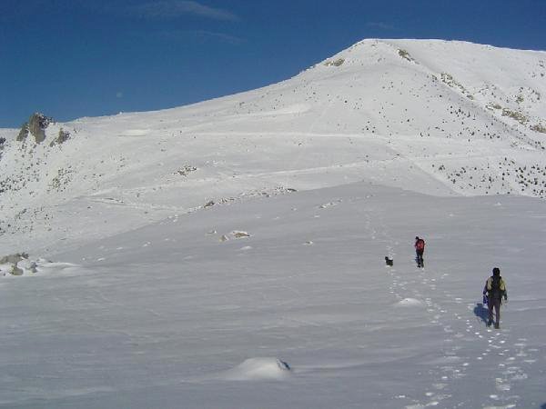 Subiendo al coll de Roques Blanques