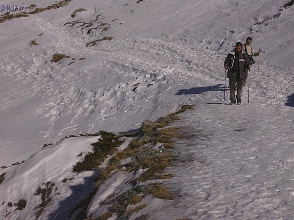 Hielo en el camino