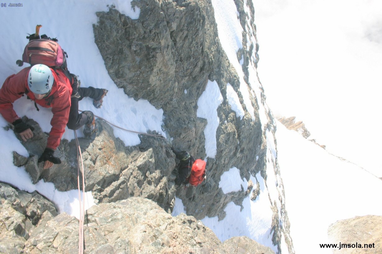 La cara SW del "Grand Pic"... comencen les condicions hivernals
