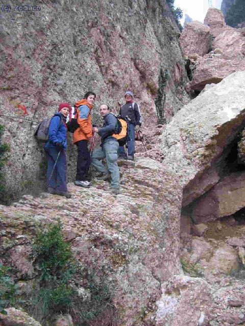 subiendo por la Canal de Sant Geroni