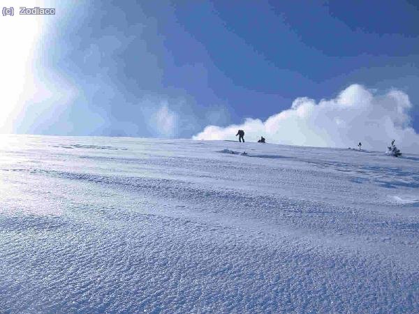 compañeros rozando el cielo..., el día es soleado y la nieve cristalina