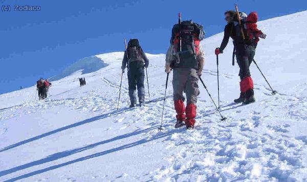 el grupo siguiendo la traza