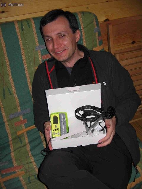 Waldo con cara de felicidad, en un momento histórico: tiene por fin un arva desde esta tarde !!!