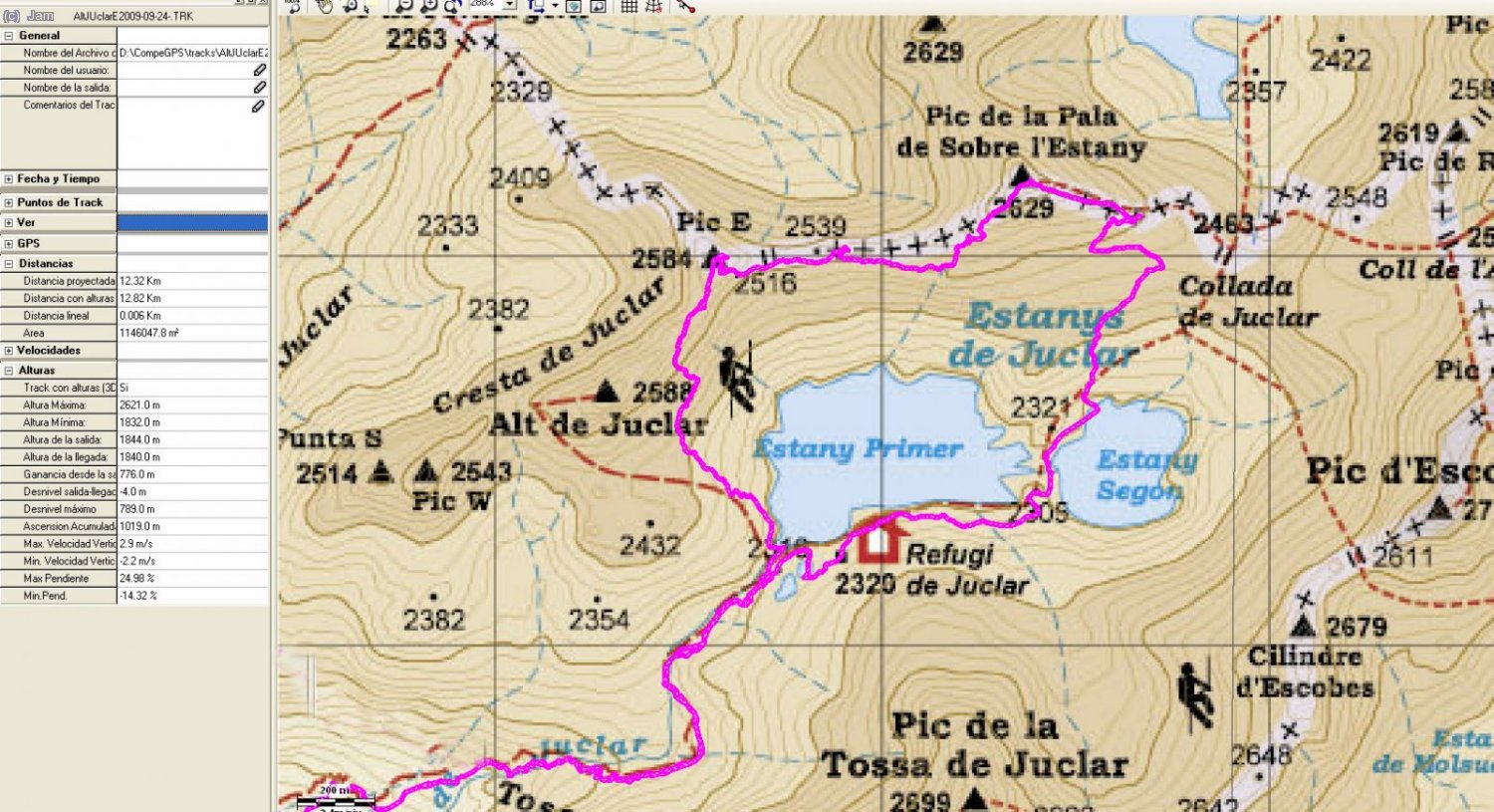 Track de parcial de la sortida.