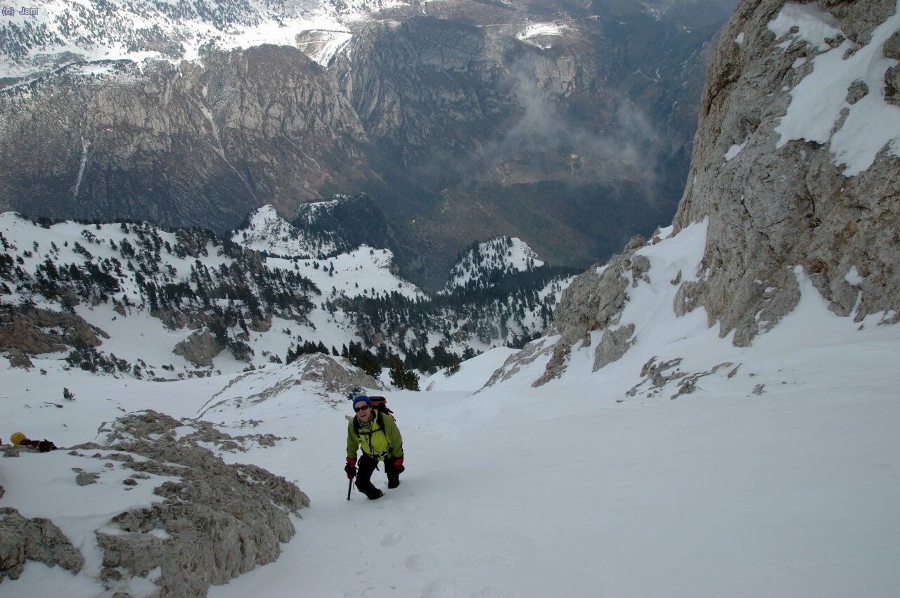 I ara ja dins la canaleta amb bona neu.