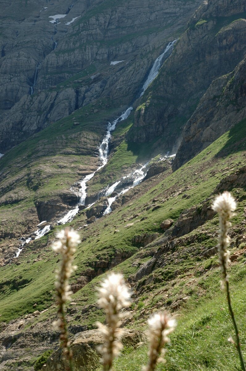 Una de les cascades que baixan cap a Pineta.