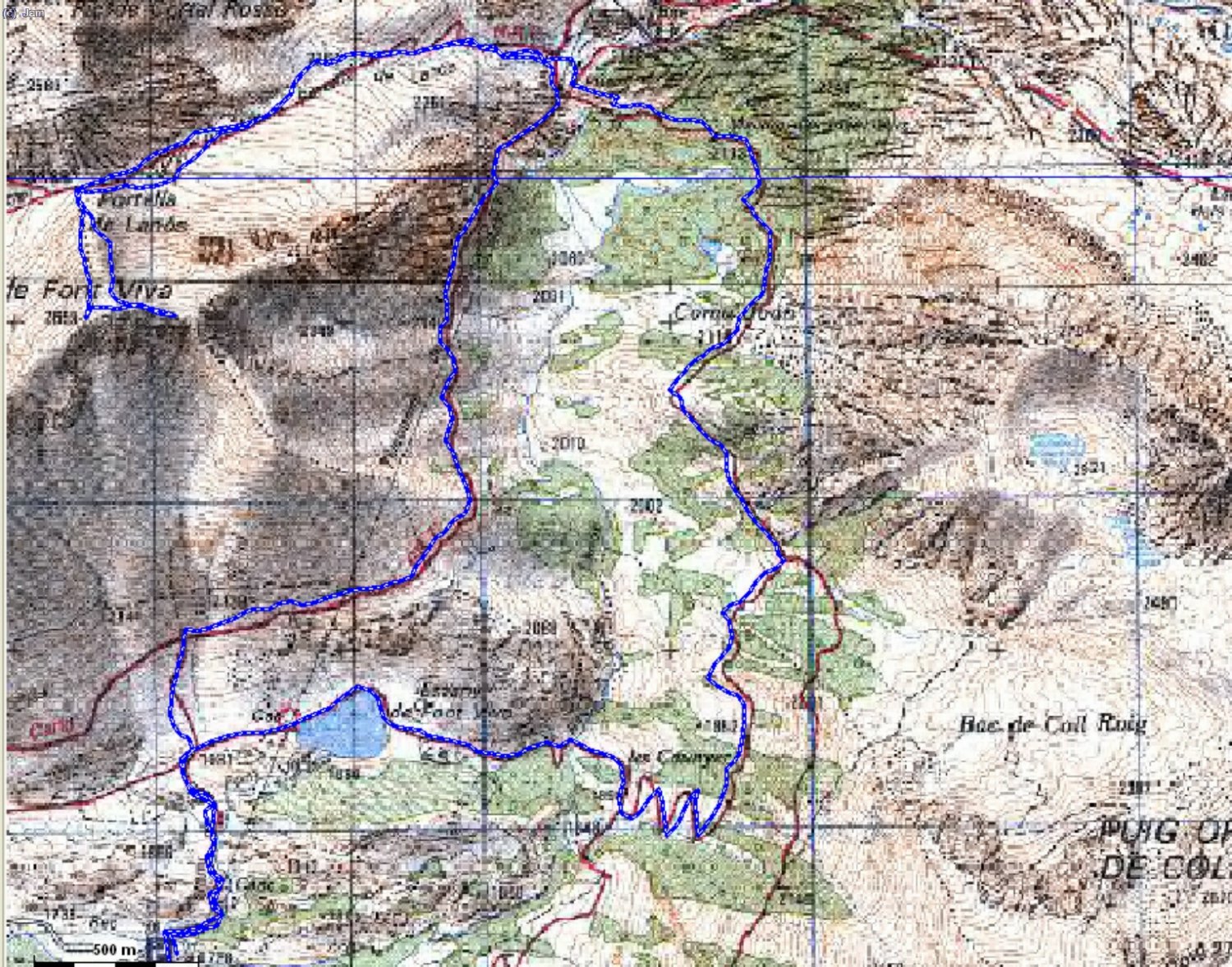 I aqui el Track, son 17 Km. i 1200 metres de desnivell acumulat.