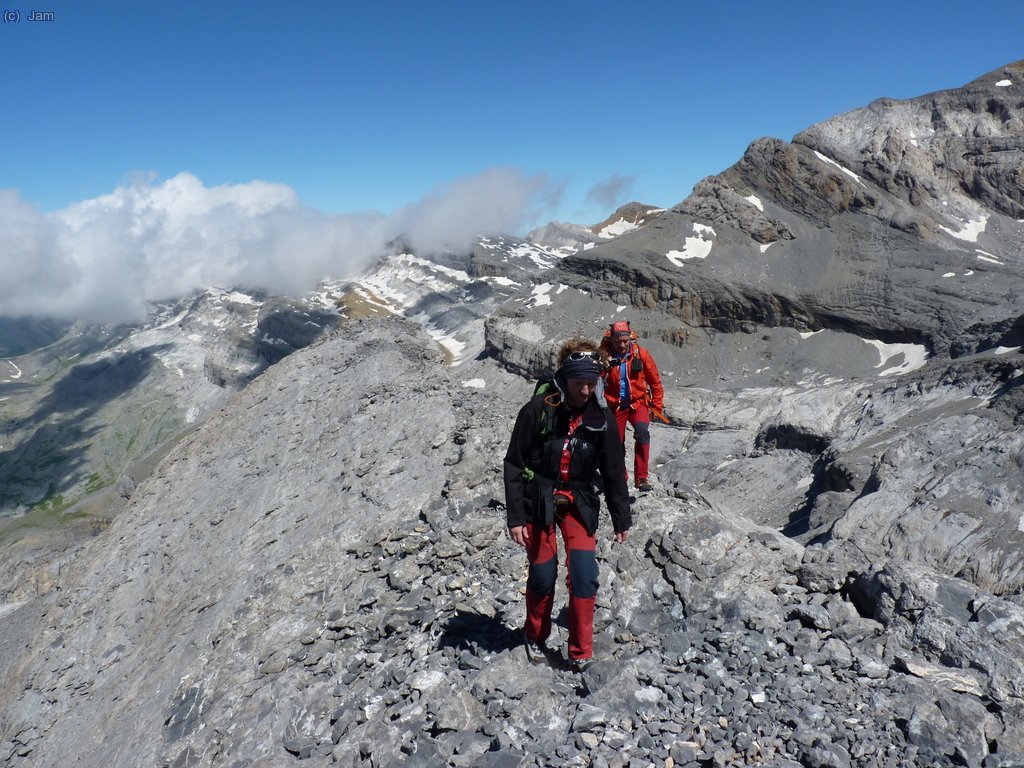 La cresta final a la Punta de Las Escaleras.