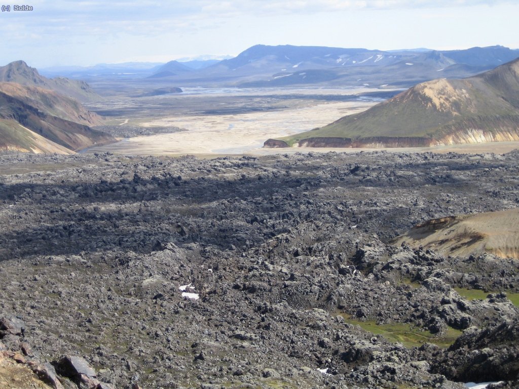Una altra del camp de lava, i les vistes del darrera.