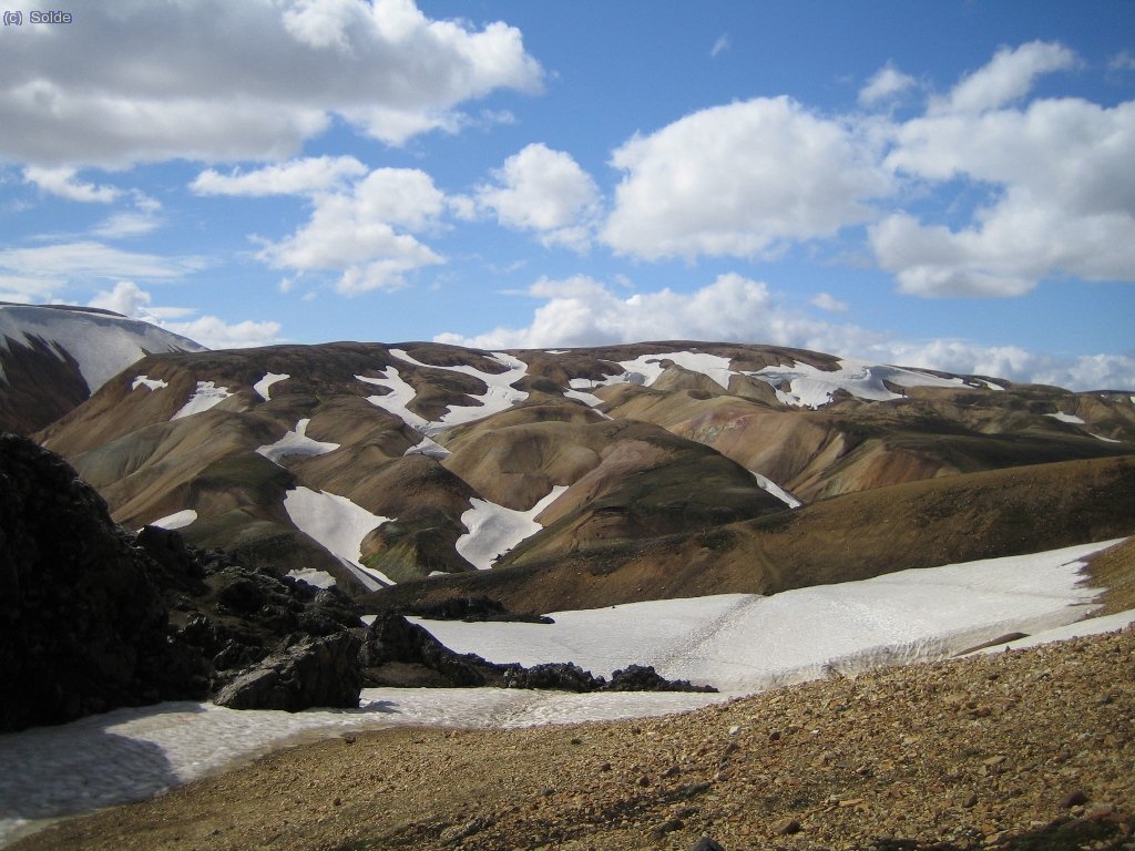 Vista "t&iacute;pica" de la zona de Landmannalaugar
