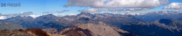Desde cima: Bachimala, Posets, Perdiguero, Maladetas