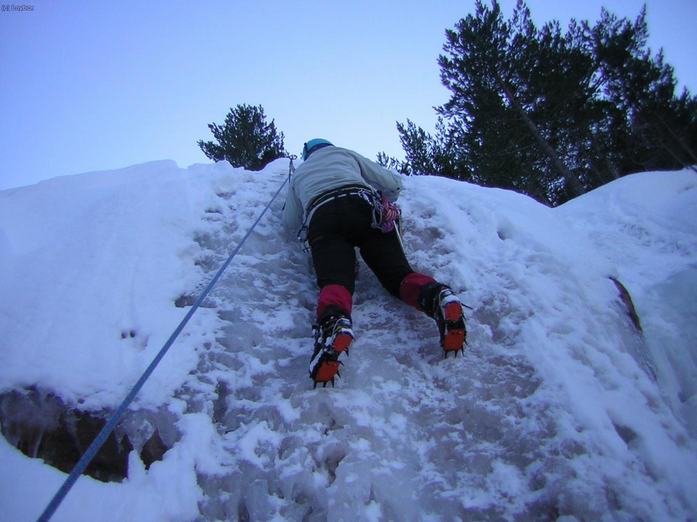 Y ahora vamos probando en top rope