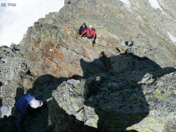 La trepada final para llegar a la cima del Boum