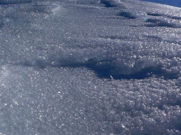 la nieve era puro hielo