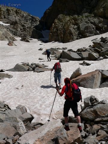 Nos encontramos con algo de nieve después del ibonet de Lliterola