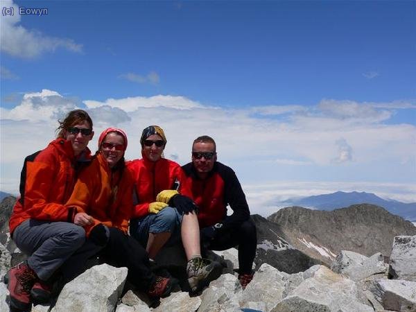 Foto grupo en la cima
