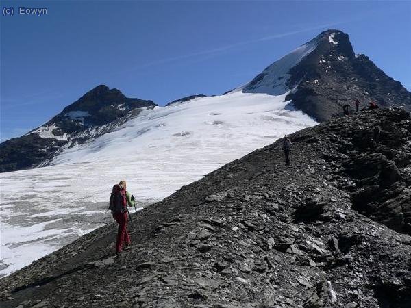 Petit y Grande Sassière con el glaciar
