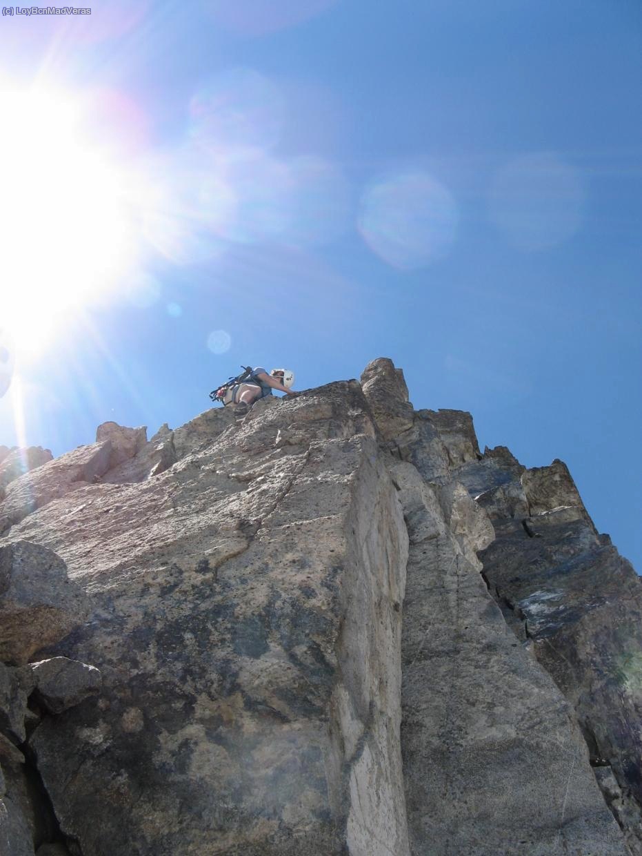 Fern preparando el rapel.