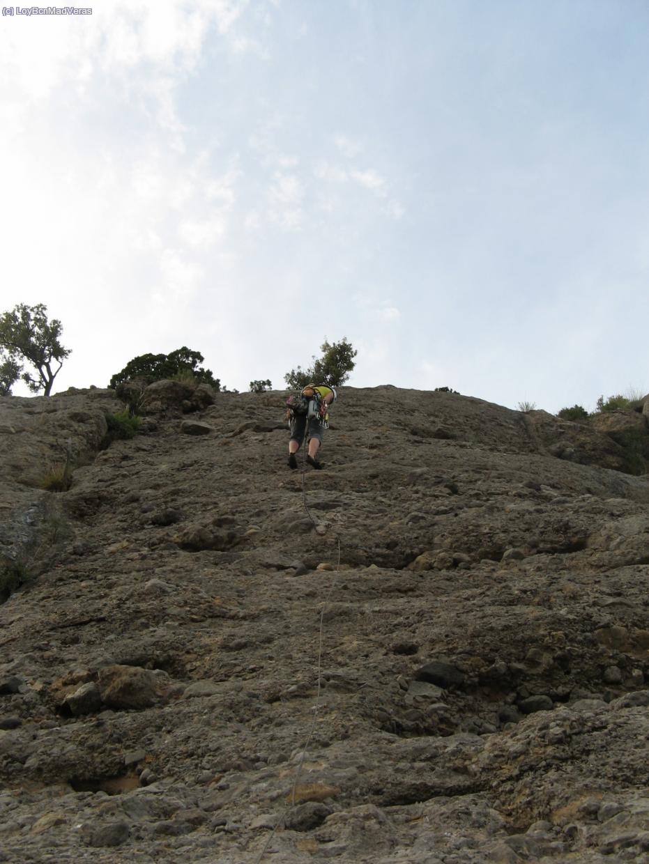 Bajando por la "ferrata"