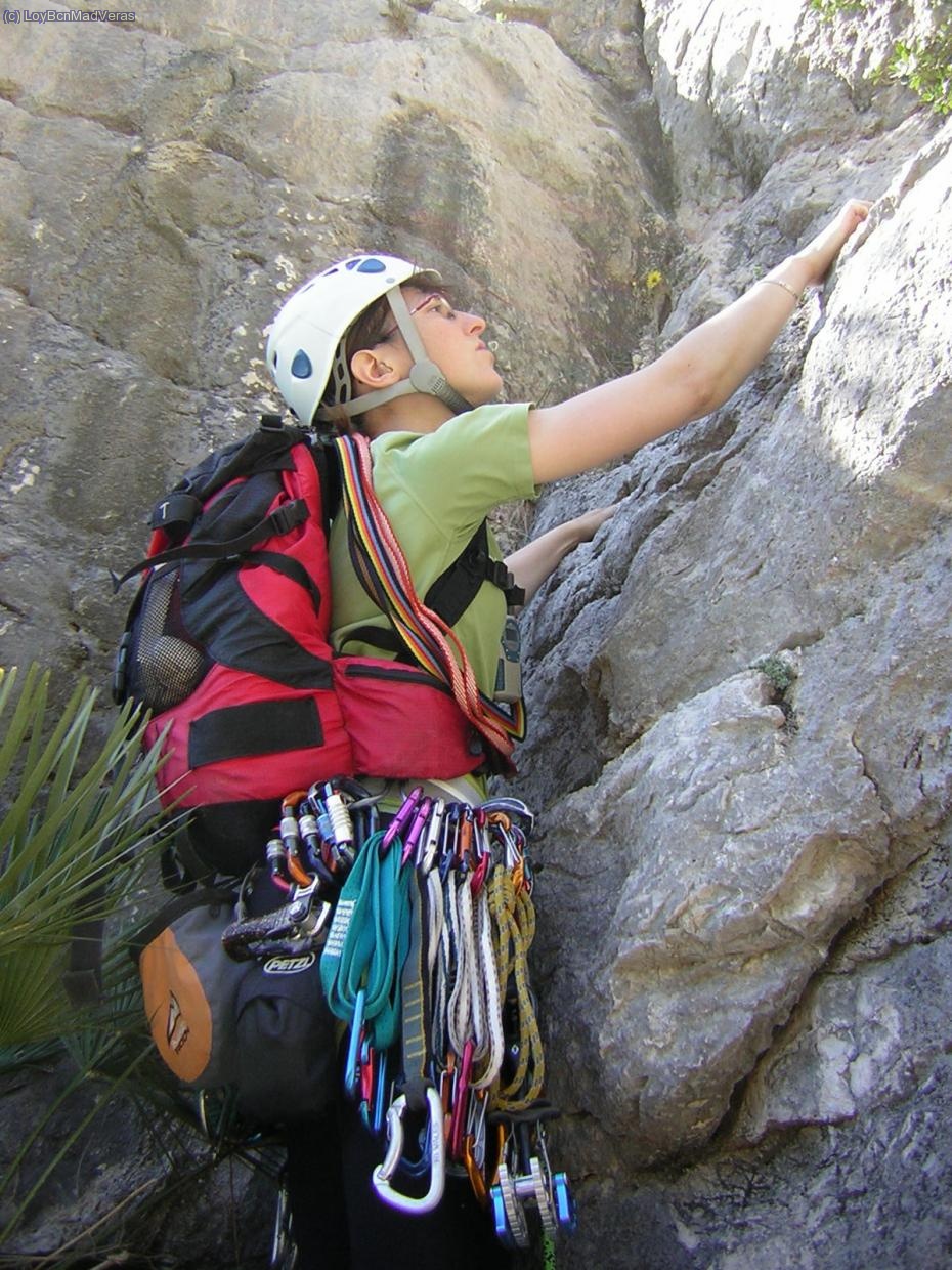 Loybcn mirando la salida del segundo largo.
foto: Frankie