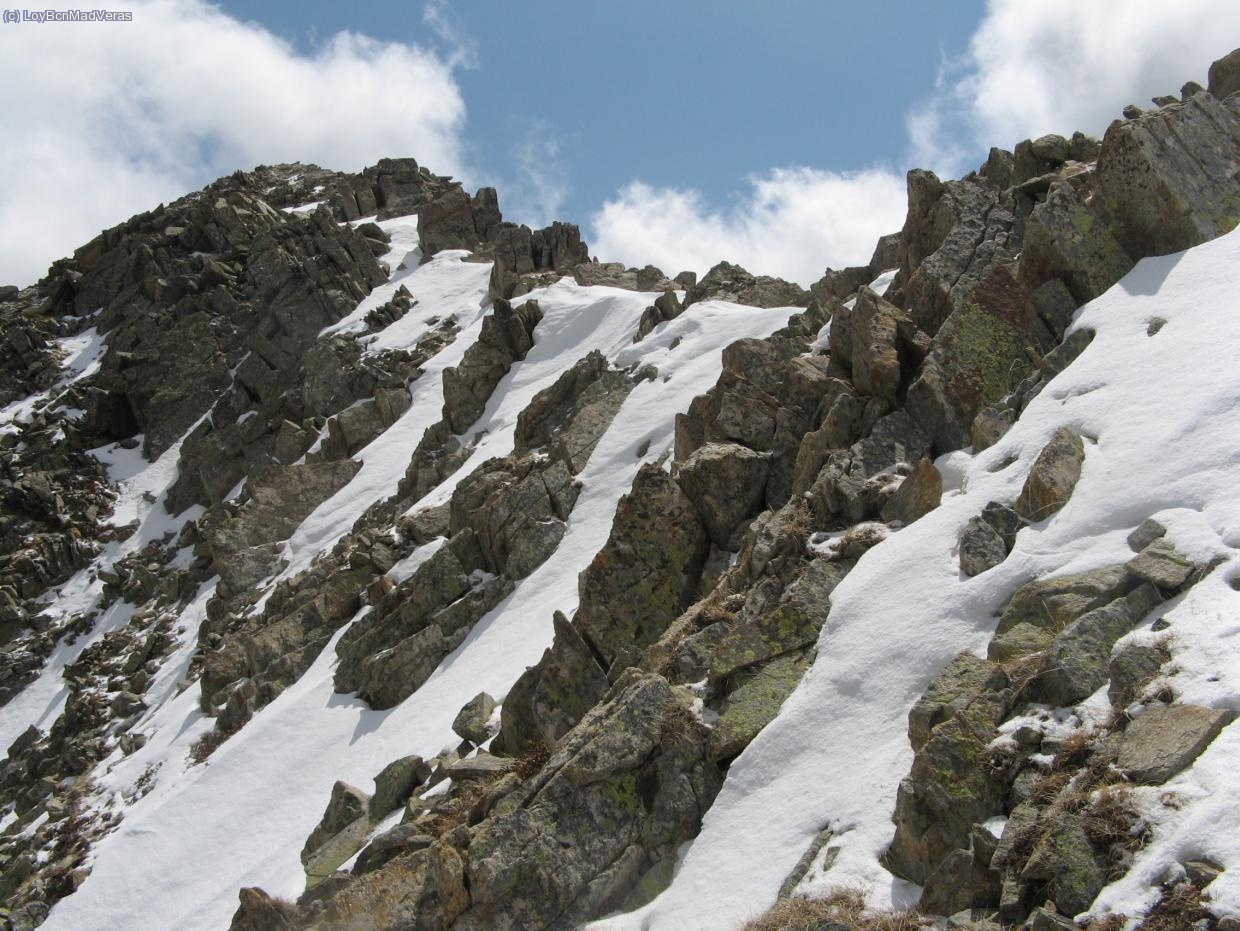 Arista final a cima.