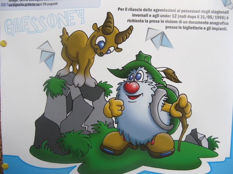 La mascota de las pistas de Gressoney.... y a mi que me suena de algo.... les voy a denunsiaaaaaaaaaaaar xDDD