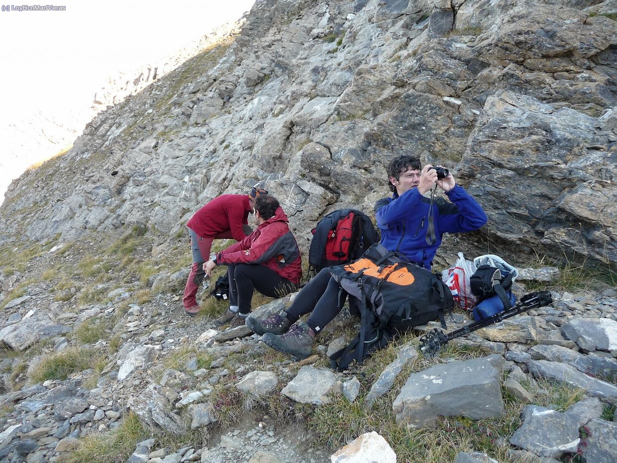 Un descanso en el collado antes de mpezar