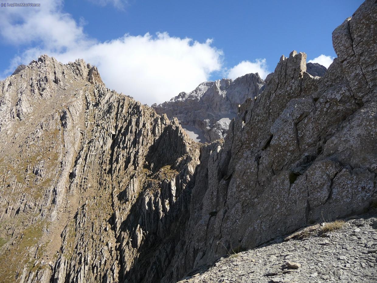 Detalle de la brecha donde haciamos el flanqueo