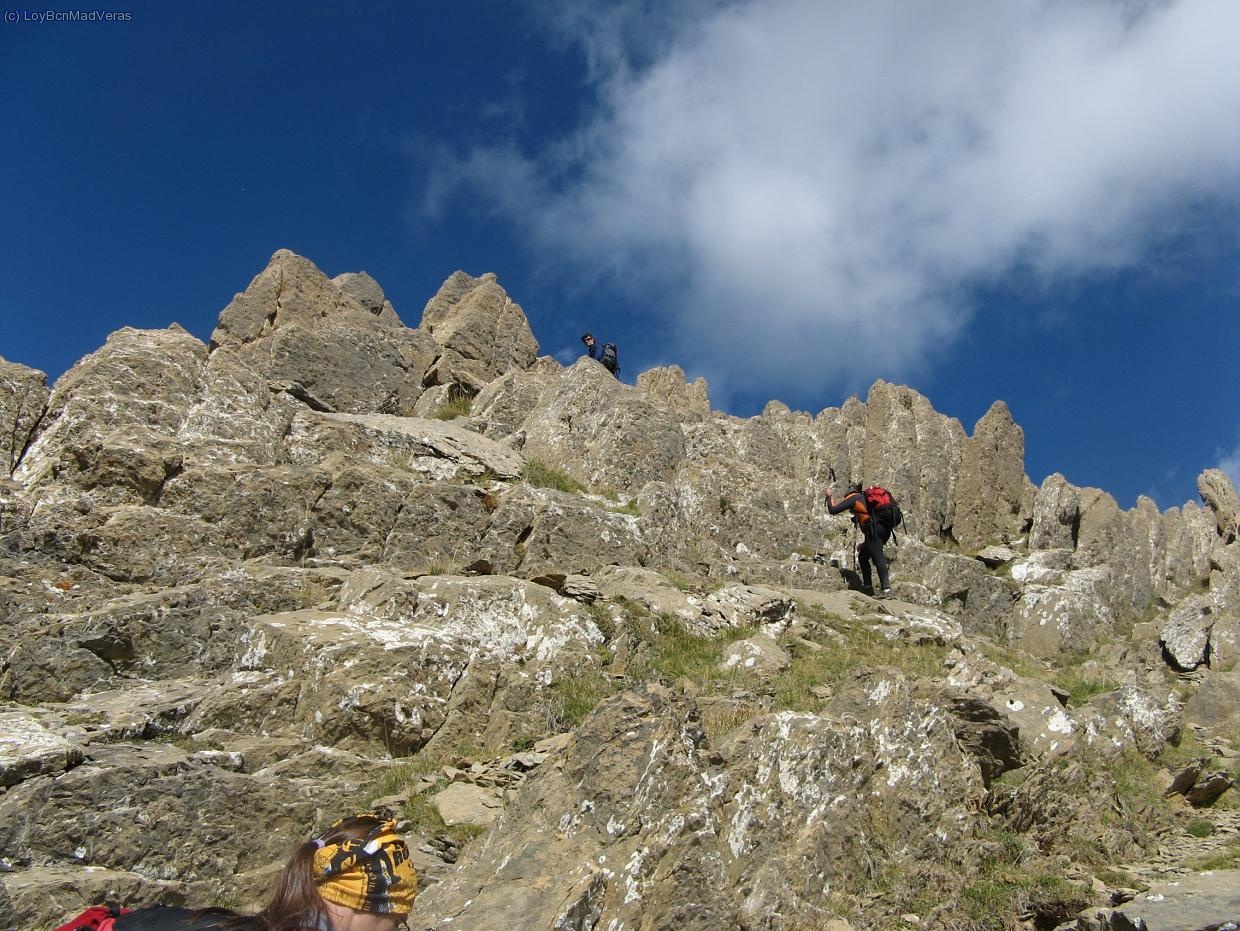 Llegando al collado de inicio