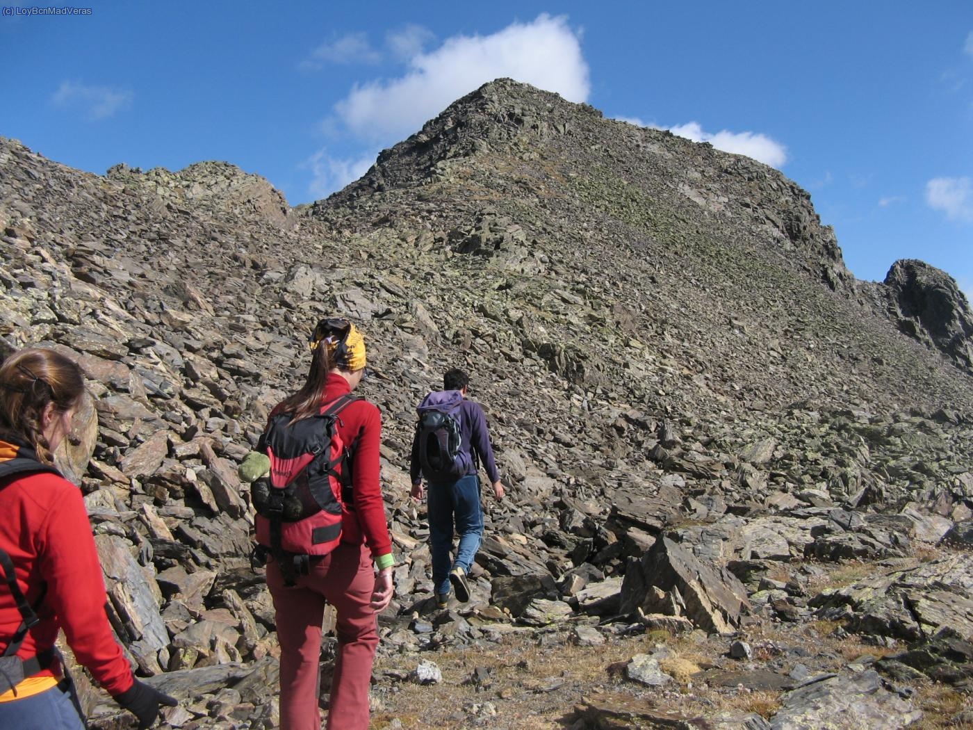 Llegando a cima