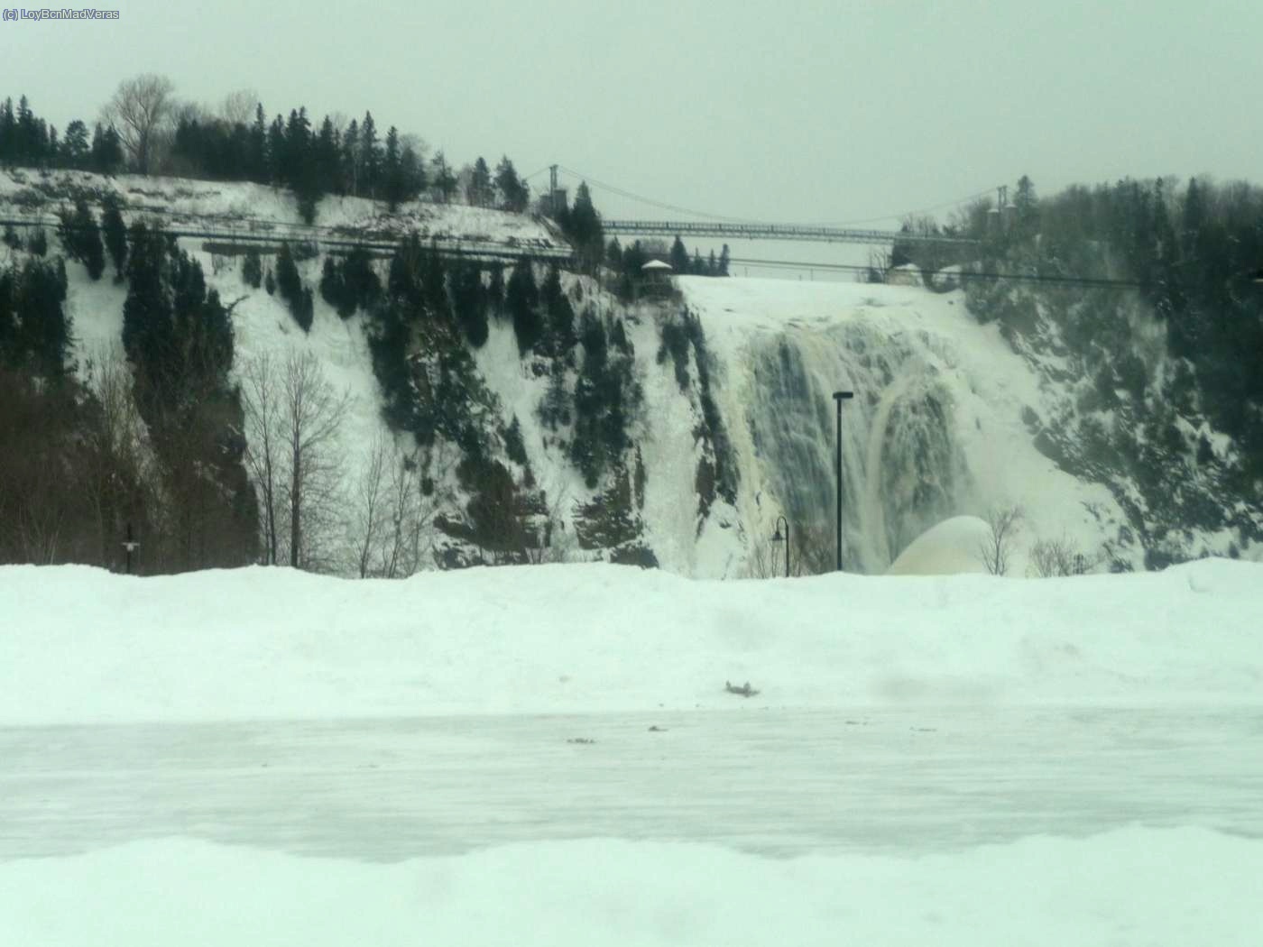 Primeras vistas de la Chutes de Montmorency