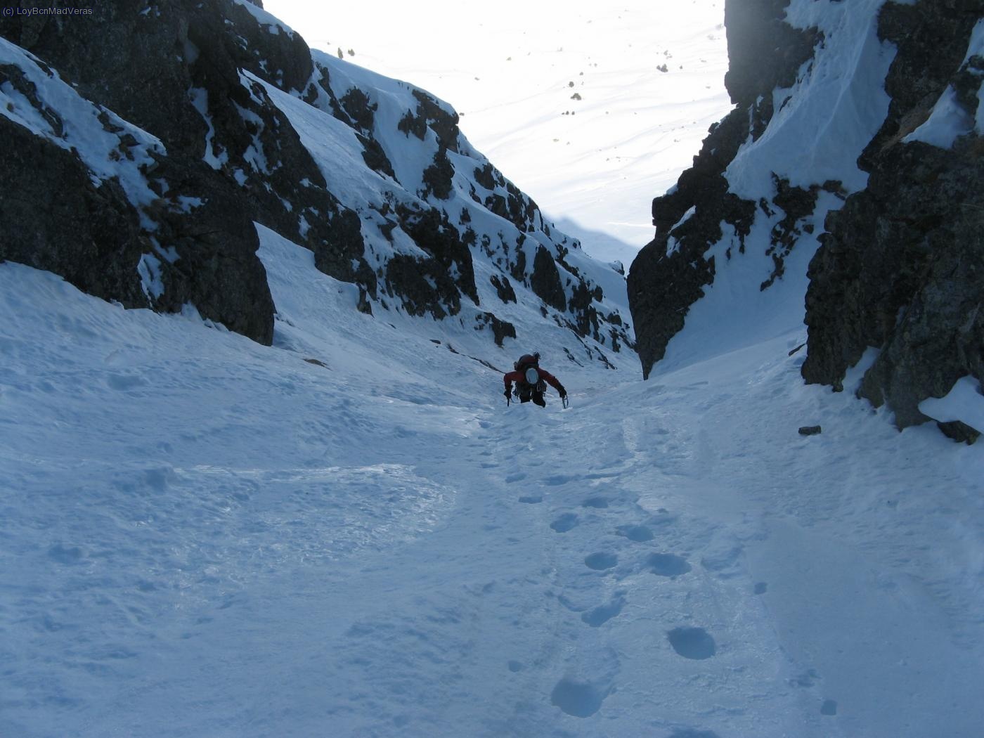 Loybcn ha superado el tramo del resalte cubierto con nieve un poco suelta