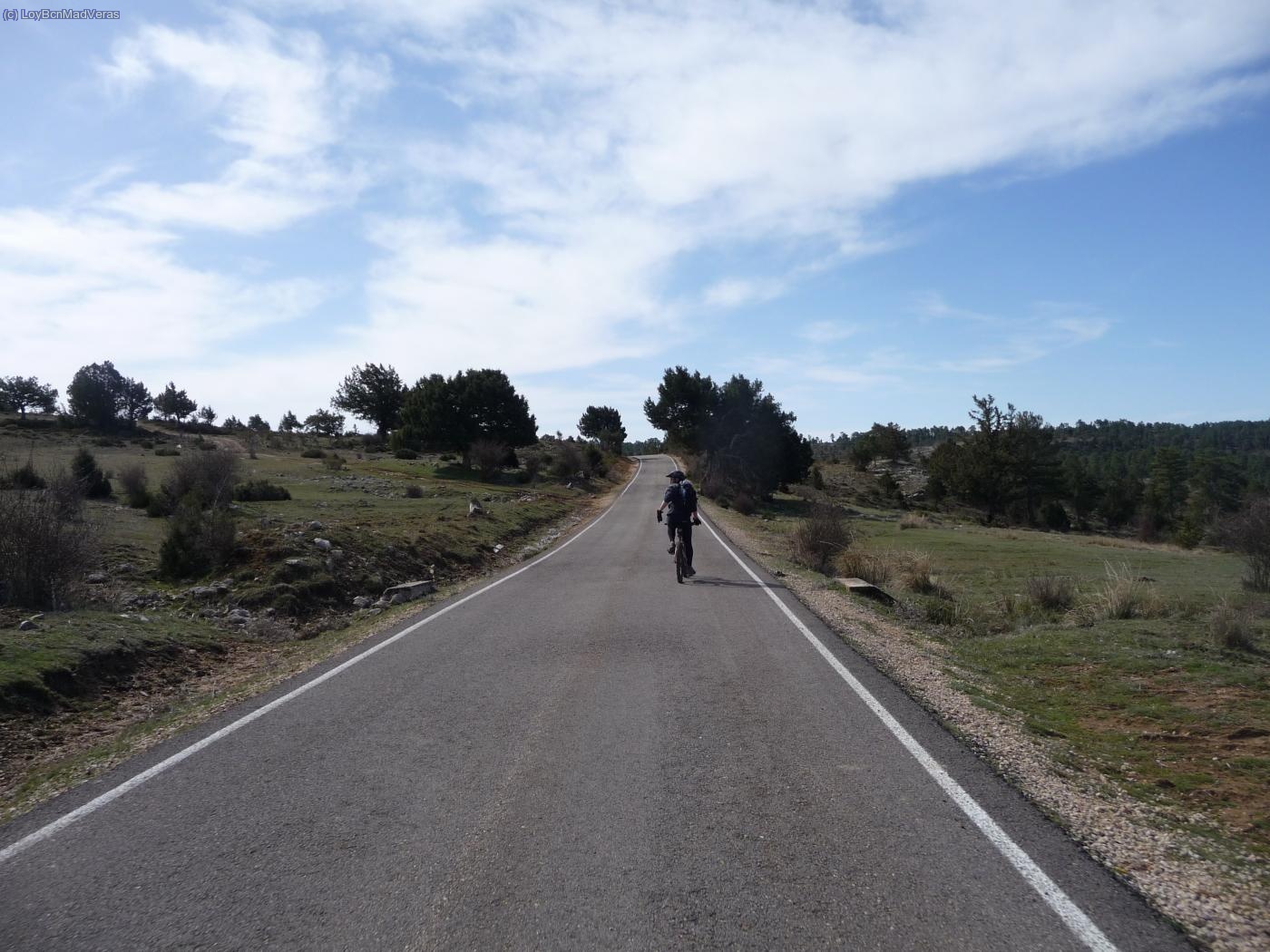 De vuelta de nuevo por la carretera que lleva al albergue.
