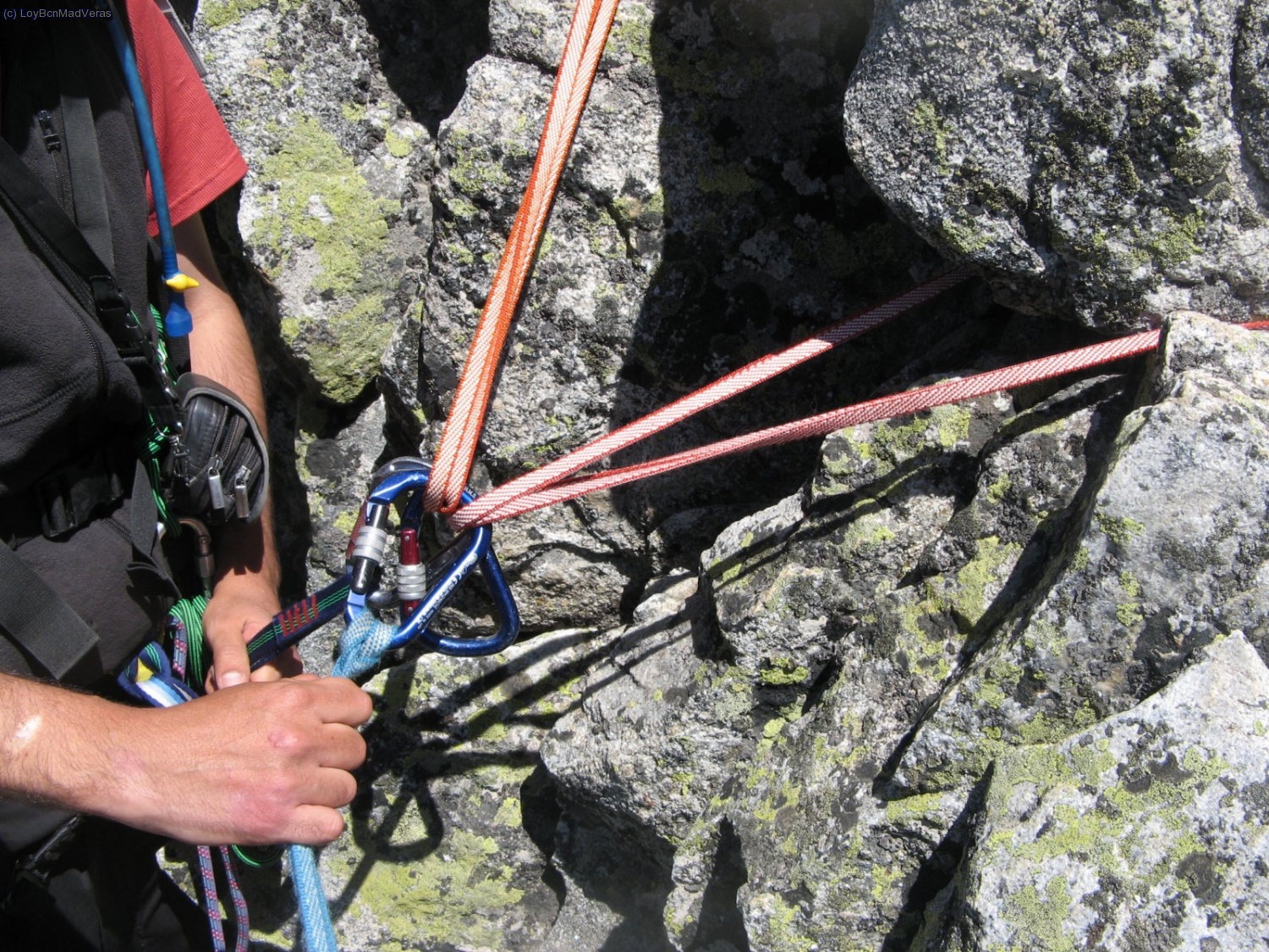 Reunión en la breca con un puente y un fisurero