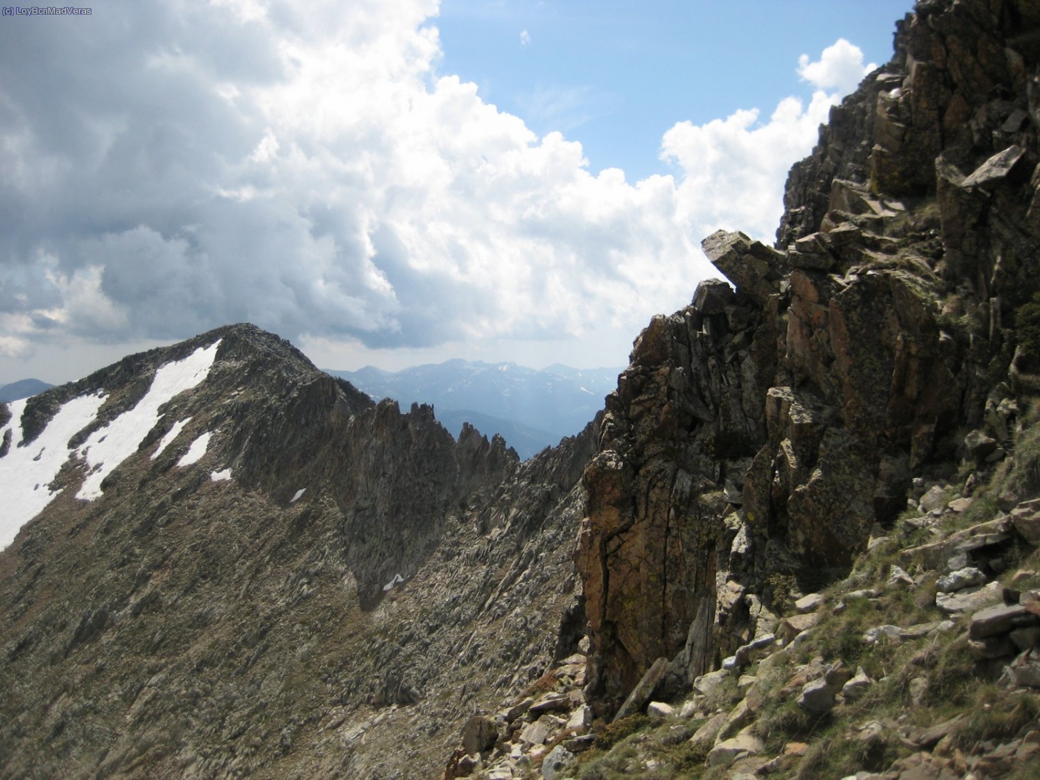 Cresta Gasamir desde laxemeneia del Canigó