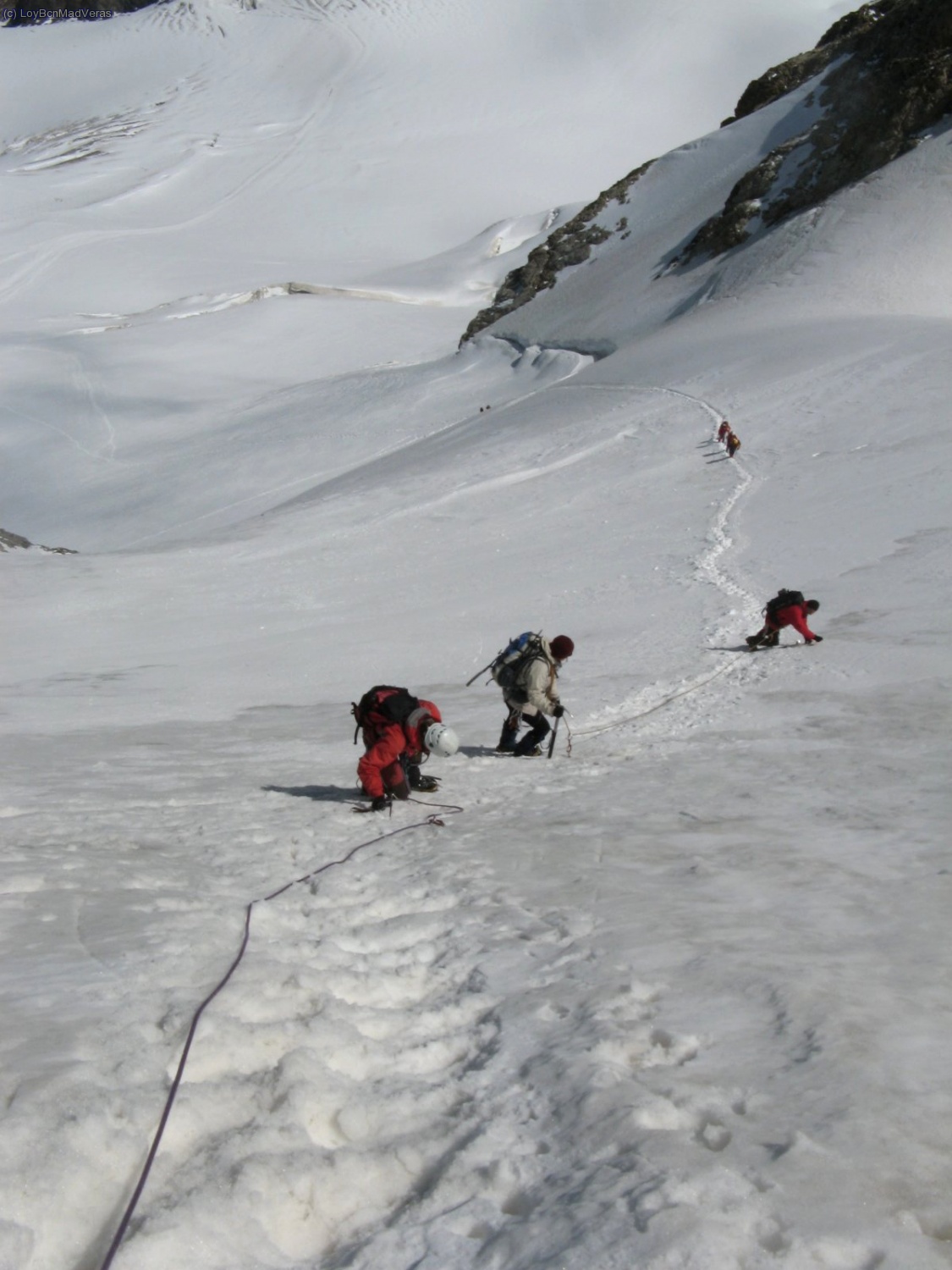 Descenso un poco delicadillo por el hielo