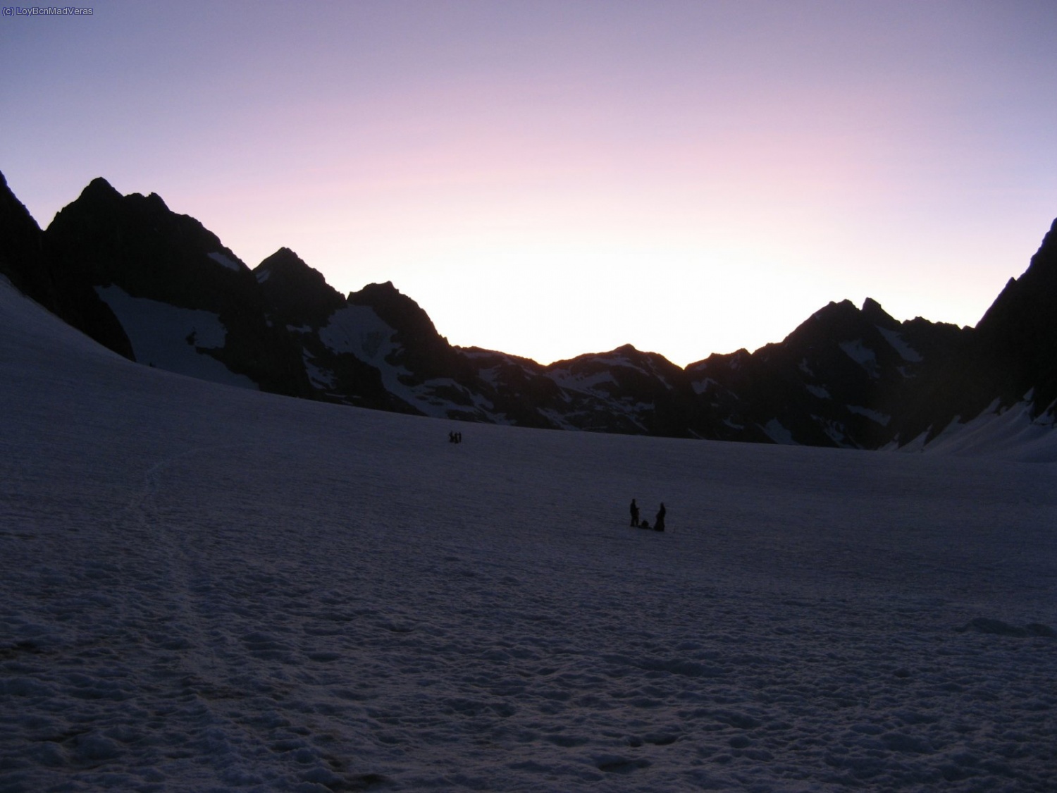 Amanece sobre el Glacier Blanc