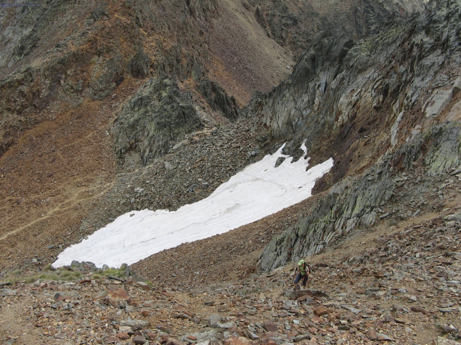 Subiendo al Sotllo con el Port de Sotllo al fondo