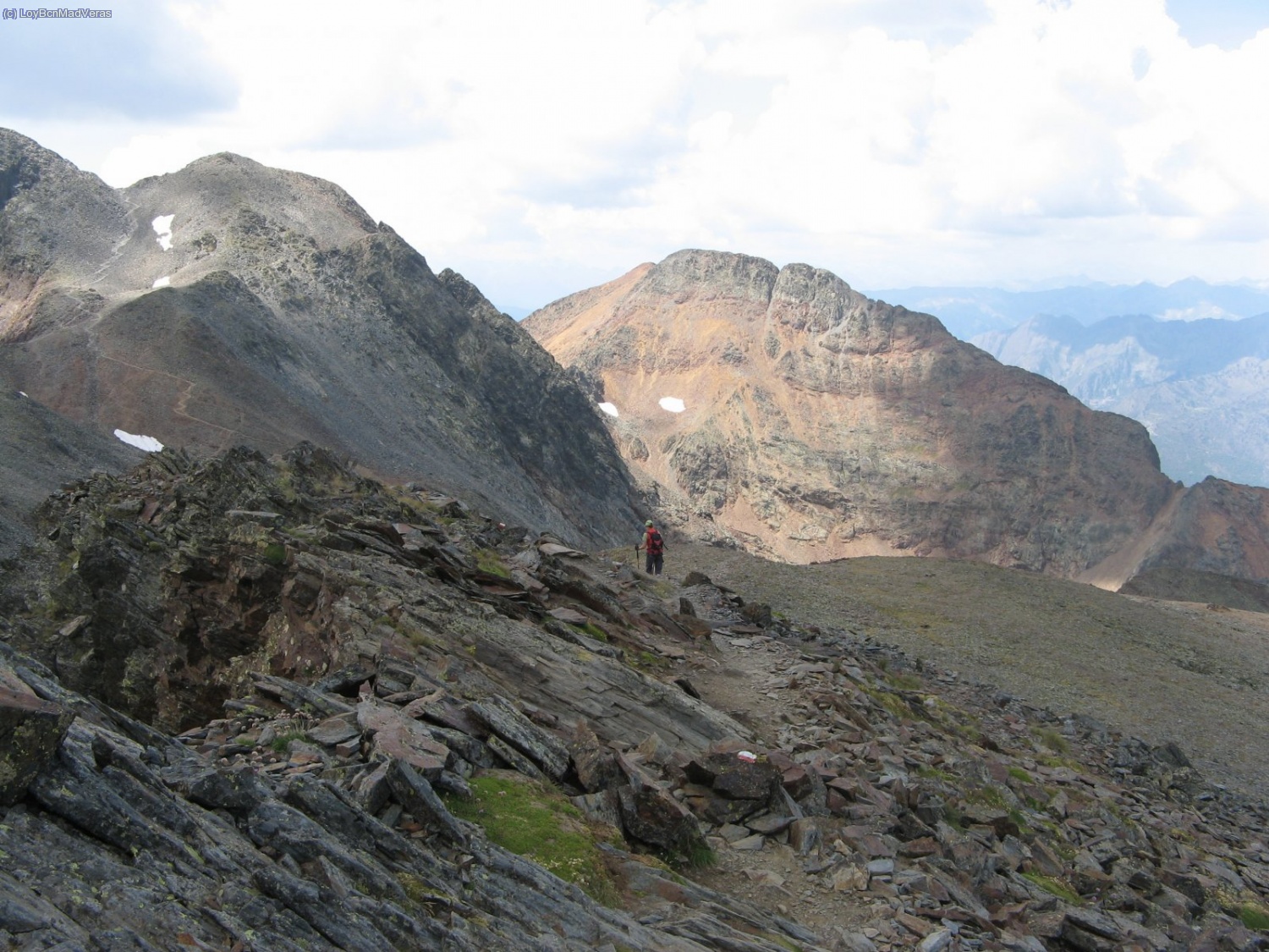Descendiendo del Montcalm. el Sotllo al fondo, septima cima